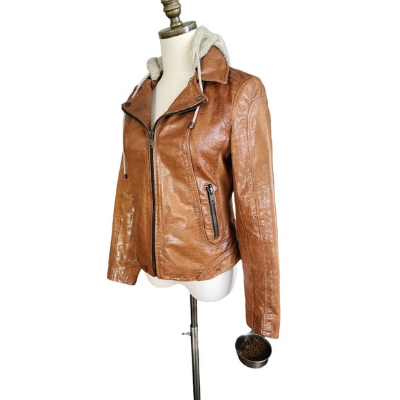 Wilsons Vintage Hooded Leather Jacket Size Small - Picture 6 of 8